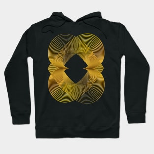 Gold geometric lineart abstract Hoodie